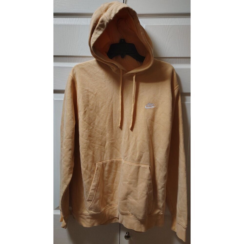 Nike Large Orange Cream Pullover Hoodie